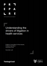 Understanding the drivers of litigation in health services